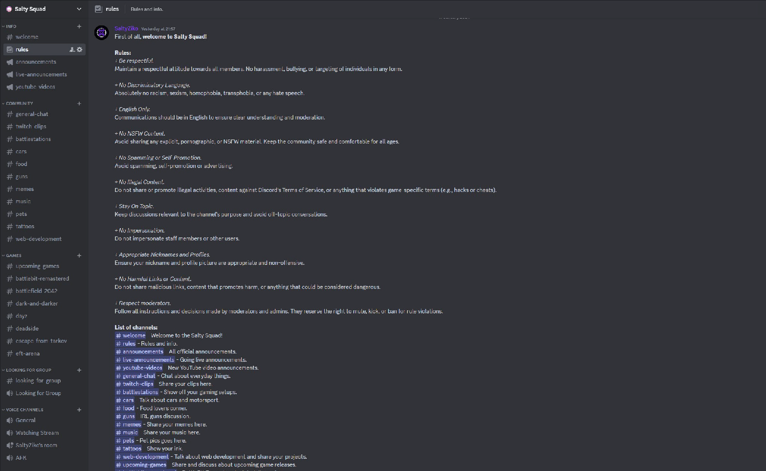 Salty Squad Discord